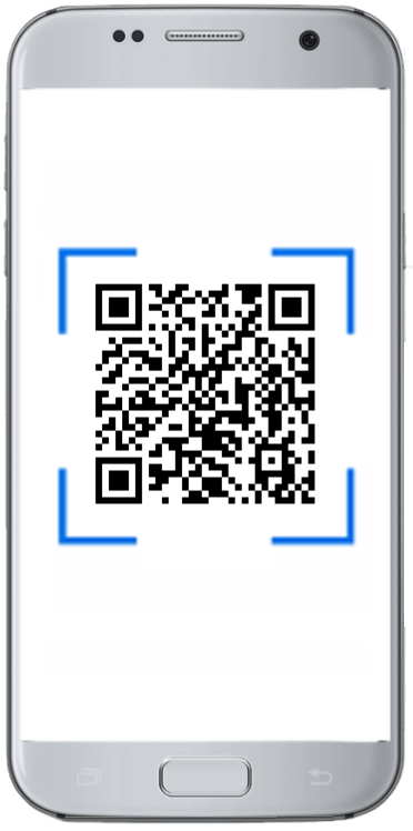 Phone scanning QR code