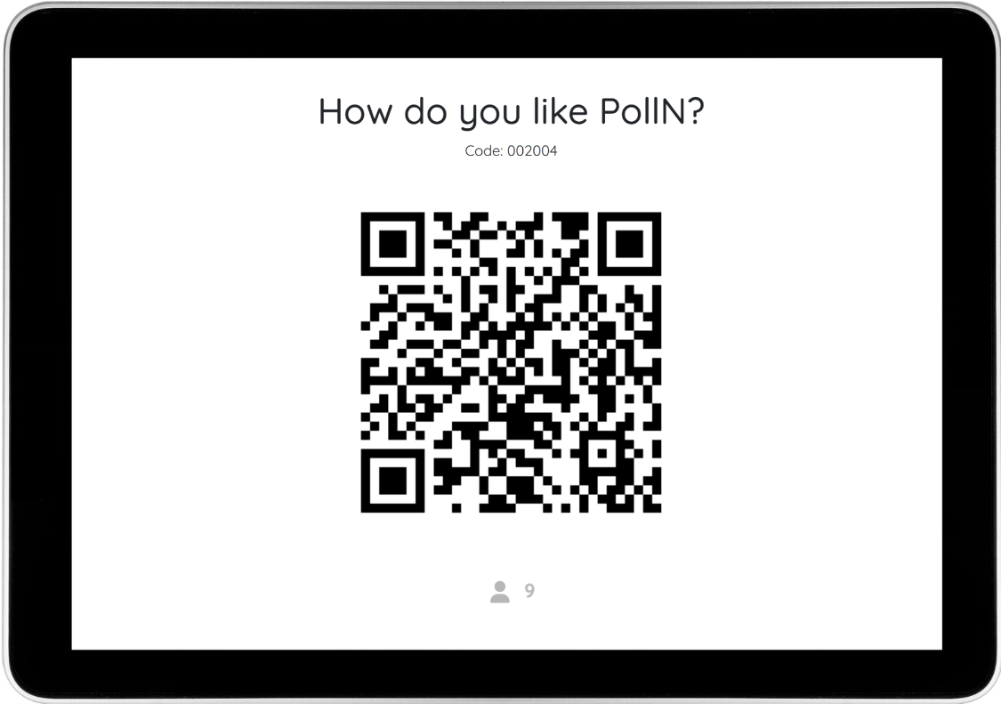 First presentation page with QR code
